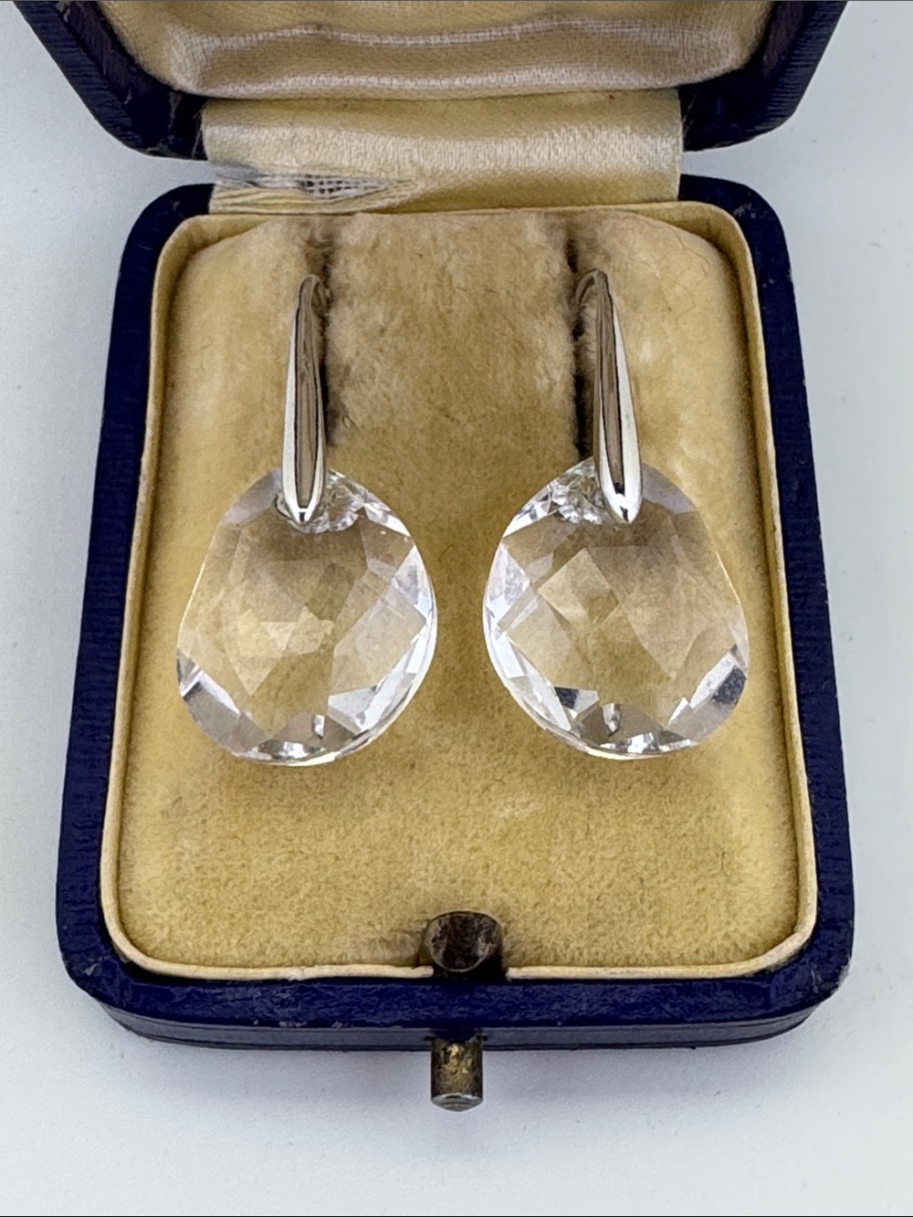 💛 Classic Swarovski Galet Clear Crystal Drop Earrings | Designer Moonlight